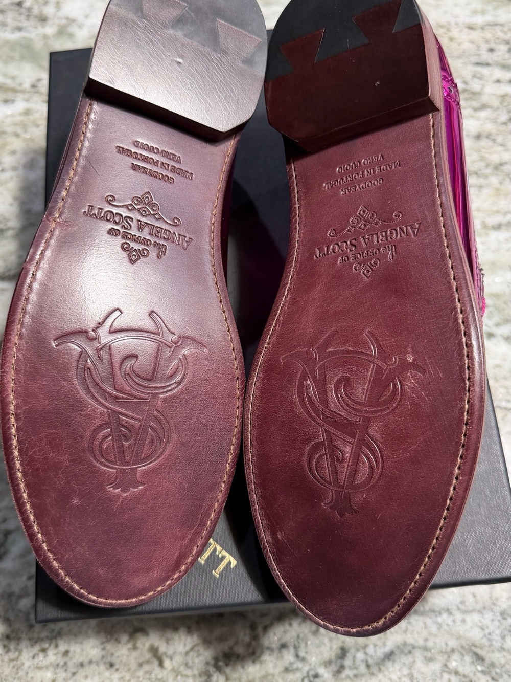 The Office of Angela Scott Ms Charlotte Magenta Loafers Pink Loafers NIB - Picture 16 of 17